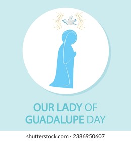Our Lady of Guadalupe Day Icon, vector art illustration.