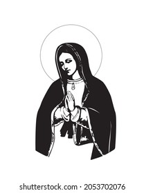 Our Lady of Guadalupe Vector
Virgin Mary catholic religion Illustration