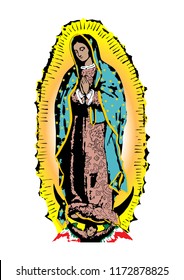 Our Lady Of Guadalupe virgin Mary catholic vector