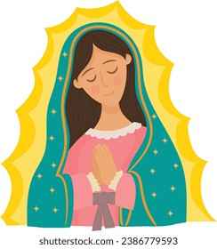 Our Lady of Guadalupe. Virgin of Guadalupe. Virgen de Guadalupe. Vector  design. 13446000 Vector Art at Vecteezy