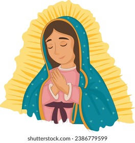 Our Lady of Guadalupe. Virgin of Guadalupe. Virgen de Guadalupe. Vector  design. 13446000 Vector Art at Vecteezy