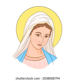 Our Lady Immaculate Conception Stock Vector (Royalty Free) 2038008794