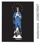 Our Lady Immaculate conception Illustration Virgin Mary Vector