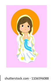our lady of Lourdes vector