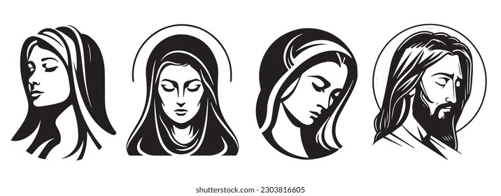 Our Lady, Madonna, Virgin Mary vector. svg