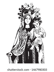 Our Lady Of Mt. Carmel Catholic Vector