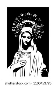 our Lady vector Virgin Mary catholic 