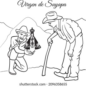 Our Lady Virgin Of Suyapa, Illustration Inspired By The Discovery.