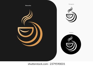 Our luxurious coffee logo combines the allure of elegance with the enchantment of moonlight nights. The moon in this logo represents the calm and soothing ambiance we offer.