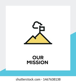 OUR MISSION AND ILLUSTRATION ICON CONCEPT