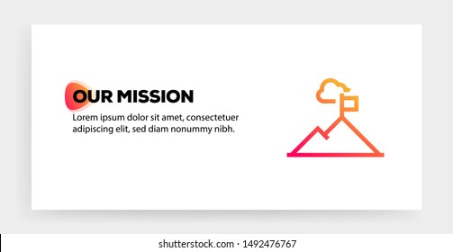 OUR MISSION AND ILLUSTRATION ICON CONCEPT