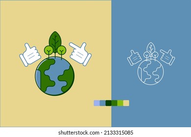 Our Planet and Environment. Let's Save Our Planet Together. don't let our earth be damaged! suitable for go green campaign.