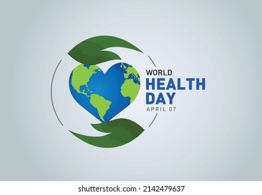 Our planet, our health. World Health day 2022 concept vector illustration background. World health day concept text design with doctor stethoscope.