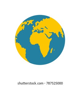 Our planet icon. Flat illustration of our planet vector icon isolated on white background