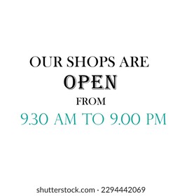 Our shops are open background.