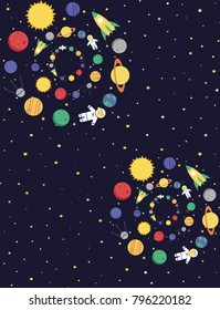 Our Solar System vector illustration

