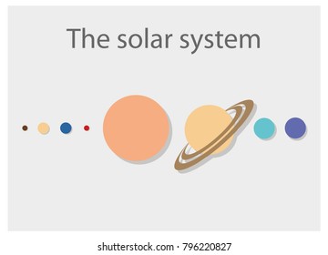 Our Solar System vector illustration

