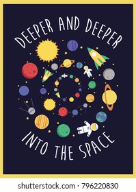 Our Solar System vector illustration

