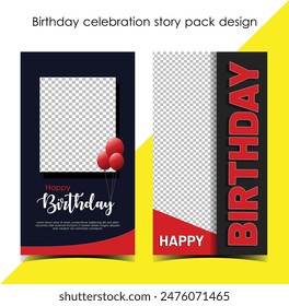 Our story pack design, filled with cheerful graphics, festive colors, and joyful messages, is perfect for celebrating birthdays and making every occasion unforgettable.