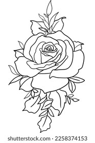 Our stunning black and white flower illustration is perfect for coloring book enthusiasts. Let your creativity bloom as you relax and unwind with this intricate and beautiful design.