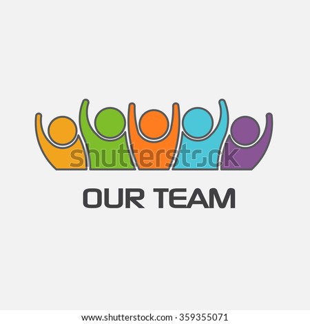 Our team group of people. Vector design