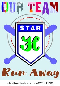 Our Team Run Away Typography T-shirt Design