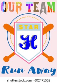 Our Team Run Away Typography Graphics Design
