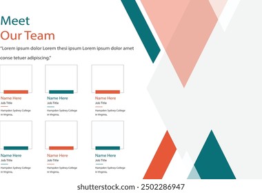 Unsere Teamvorlage a4 Seite drucken Geschäftsprofil Geschäftsbericht Broschüre Katalog Corporate Landscape Layout Portfolio Abstrakte Präsentationsbroschüre Webpage Creative PowerPoints magazine