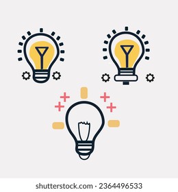 our think tank set vector illustration
