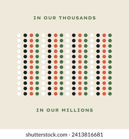 In our thousands in our millions - banner vector