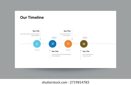 Nuestra Plantilla de presentación de diapositivas de línea de tiempo