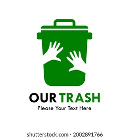 Our trash logo template illustration