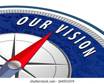 our vision concept with compass, Business vision infographics - vector eps10