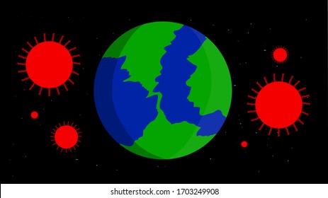 It is our world with many bacteria around it meaning the pandemic that we have at the moment