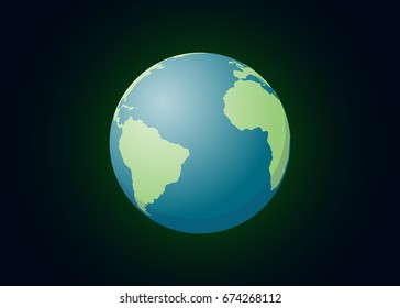 an our world planet single isolated with dark background represent universe