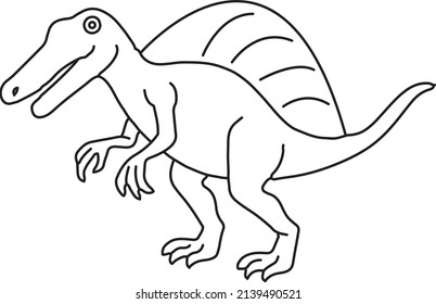 Dibujo artístico de línea vectorial de Ourannosaurus