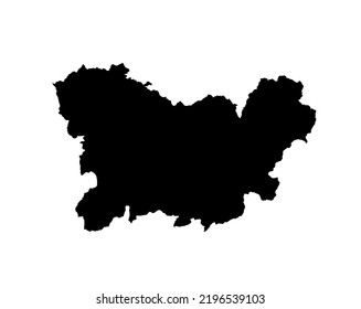 Ourense map vector silhouette illustration isolated on white background. High detailed illustration. Spain province, part of autonomous community Galicia. Country in Europe, EU member.