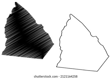 Ouro Branco municipality (Alagoas state, Municipalities of Brazil, Federative Republic of Brazil) map vector illustration, scribble sketch Ouro Branco map