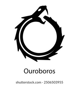 Ouroboroos icon in filled style 