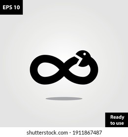 Ouroboros link snake infinity conection logo company, logo vector template design. Ready to use, easy for edit.