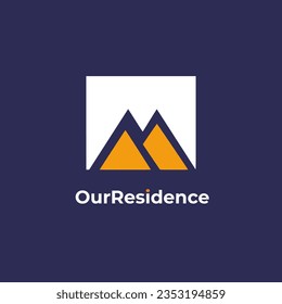 OurResidence - Abstract triangle background logo concept