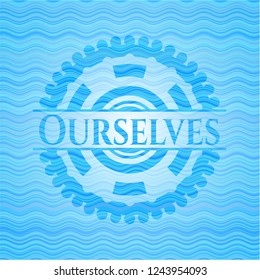 Ourselves water representation emblem.