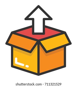 Out Arrow with Box Vector Icon
