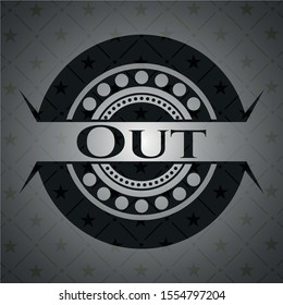 Out black badge. Vector Illustration. Detailed.