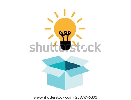 Out of the box idea illustration