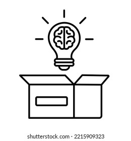 Out Of The Box Outline Vector Icon which can easily modify or edit

