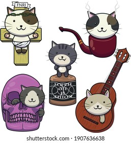 Out of Context Cats Vector Pack