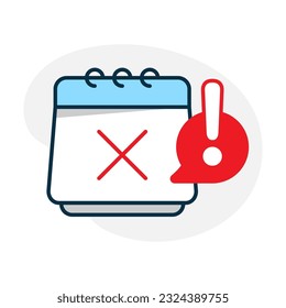 veraltet, abgelaufen, Session beendet Konzept-Illustration flach Design Vektor eps10. modernes grafisches Element zur Landung der Seite ui, Infografik, Symbol
