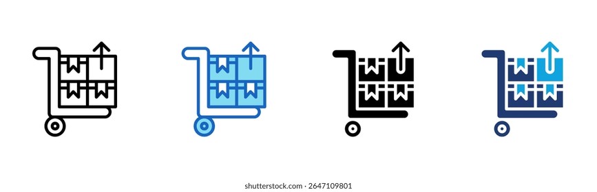 Out For Delivery icon Multi Style Vector Illustration