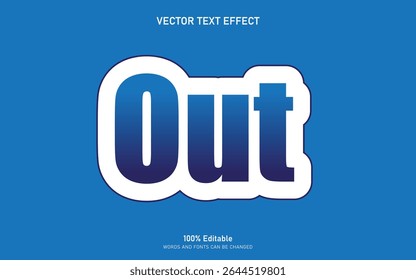 	
Out editable text effect, bold text style
